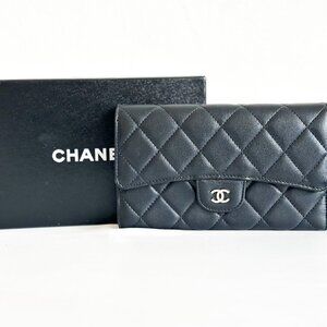Chanel Classic Flap Wallet Black Leather